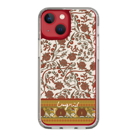 Slim Protection Case［ Ungrid - VintageFlower - Red ］