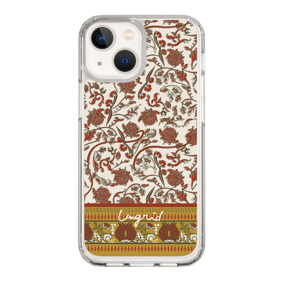 Slim Protection Case［ Ungrid - VintageFlower - Red ］