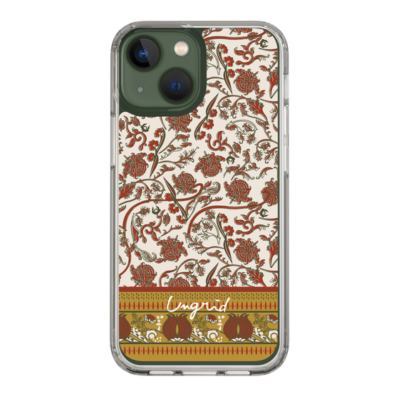 Slim Protection Case［ Ungrid - VintageFlower - Red ］