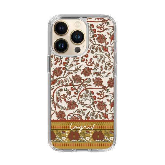 Slim Protection Case［ Ungrid - VintageFlower - Red ］