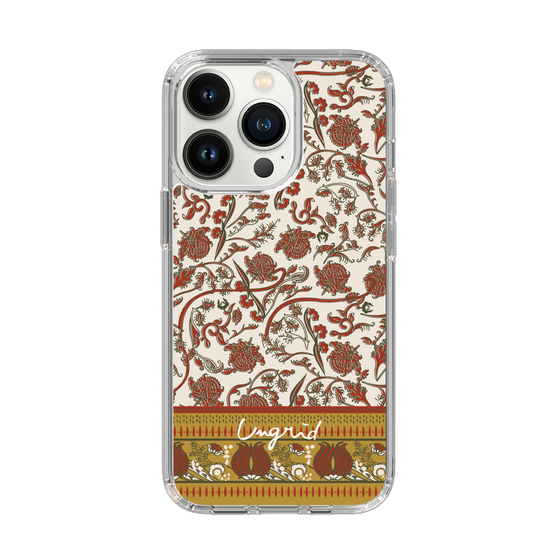 Slim Protection Case［ Ungrid - VintageFlower - Red ］
