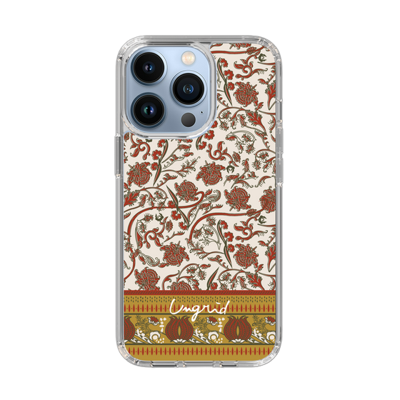 Slim Protection Case［ Ungrid - VintageFlower - Red ］