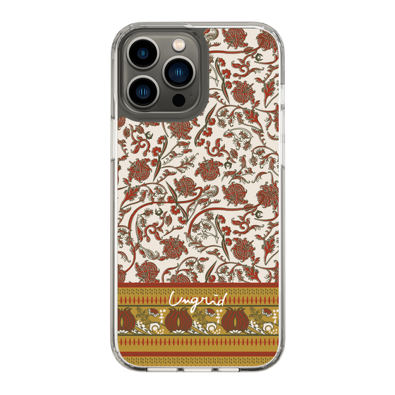 Slim Protection Case［ Ungrid - VintageFlower - Red ］