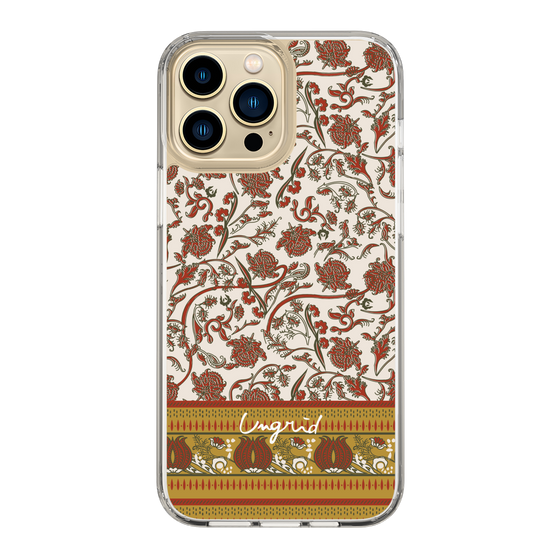 Slim Protection Case［ Ungrid - VintageFlower - Red ］