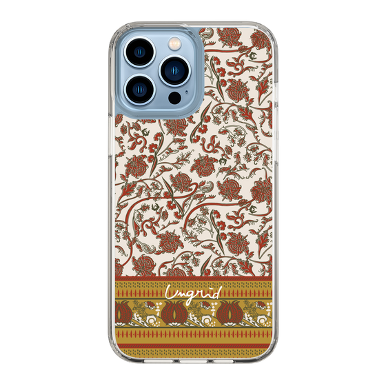 Slim Protection Case［ Ungrid - VintageFlower - Red ］