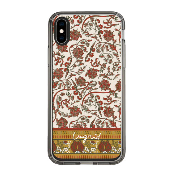 Slim Protection Case［ Ungrid - VintageFlower - Red ］