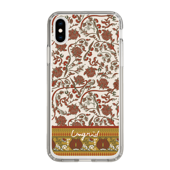 Slim Protection Case［ Ungrid - VintageFlower - Red ］