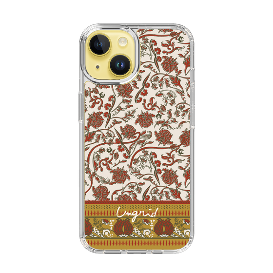 Slim Protection Case［ Ungrid - VintageFlower - Red ］