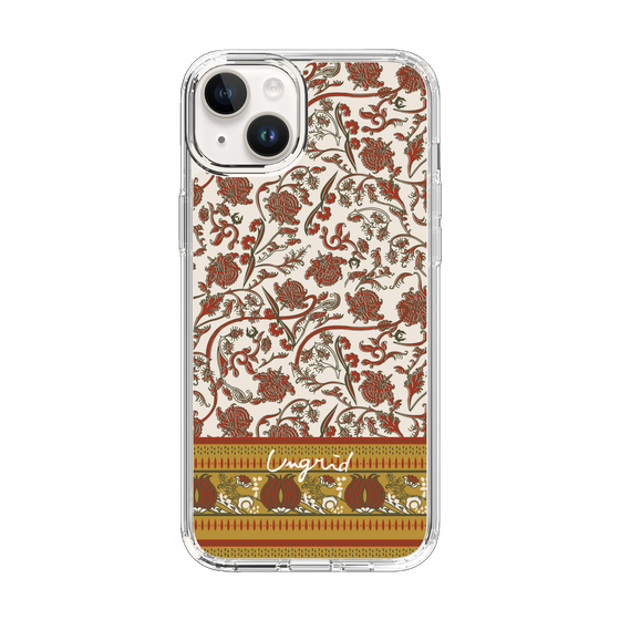 Slim Protection Case［ Ungrid - VintageFlower - Red ］