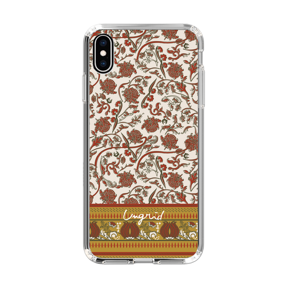 Slim Protection Case［ Ungrid - VintageFlower - Red ］