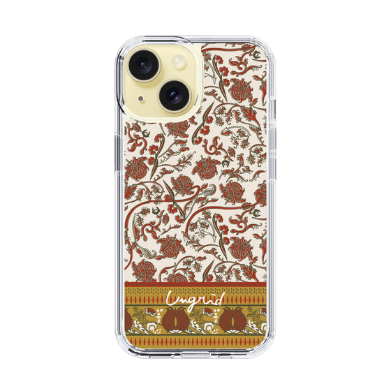 Slim Protection Case［ Ungrid - VintageFlower - Red ］