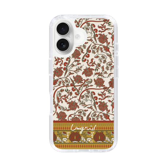 Slim Protection Case［ Ungrid - VintageFlower - Red ］