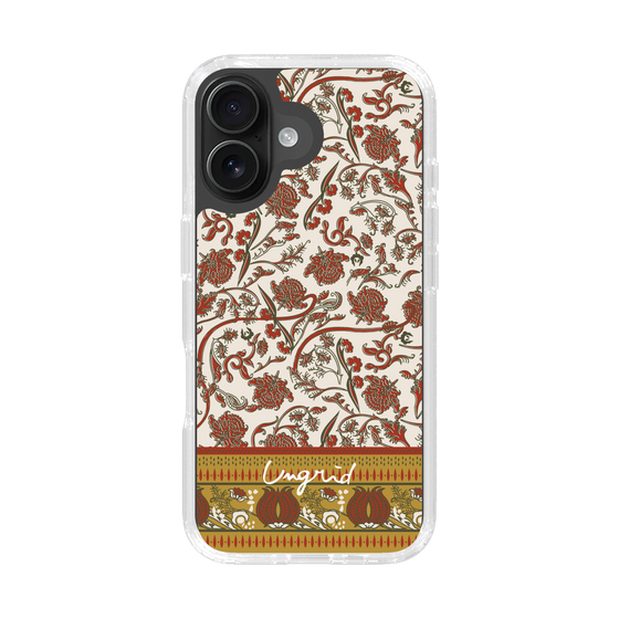 Slim Protection Case［ Ungrid - VintageFlower - Red ］
