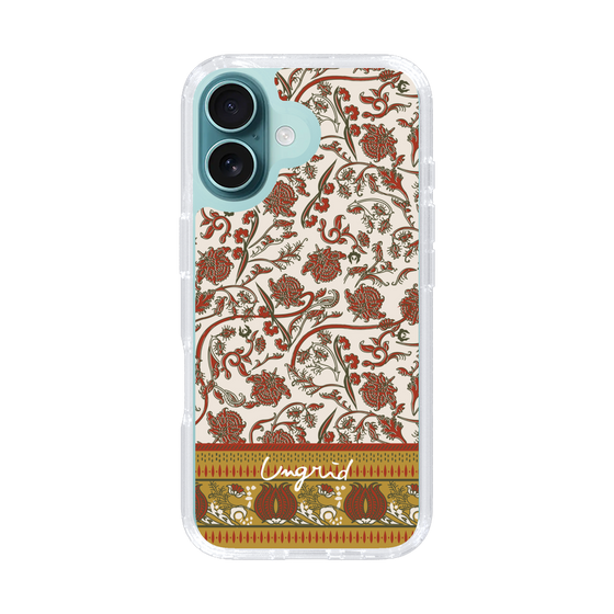 Slim Protection Case［ Ungrid - VintageFlower - Red ］