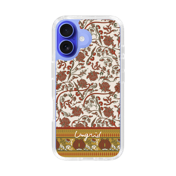 Slim Protection Case［ Ungrid - VintageFlower - Red ］