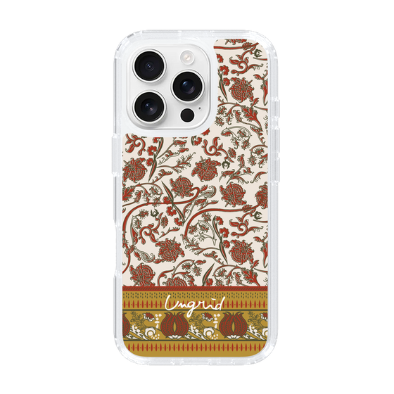 Slim Protection Case［ Ungrid - VintageFlower - Red ］