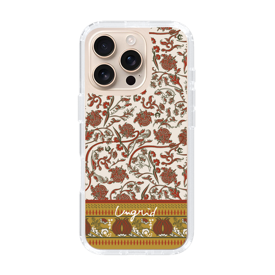Slim Protection Case［ Ungrid - VintageFlower - Red ］