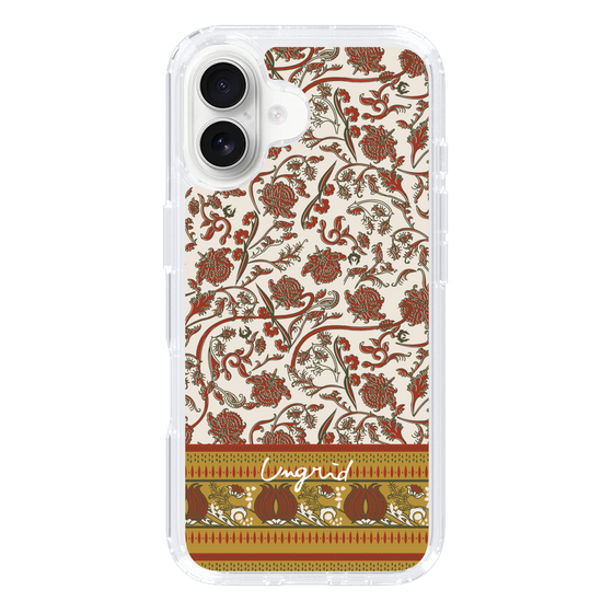 Slim Protection Case［ Ungrid - VintageFlower - Red ］