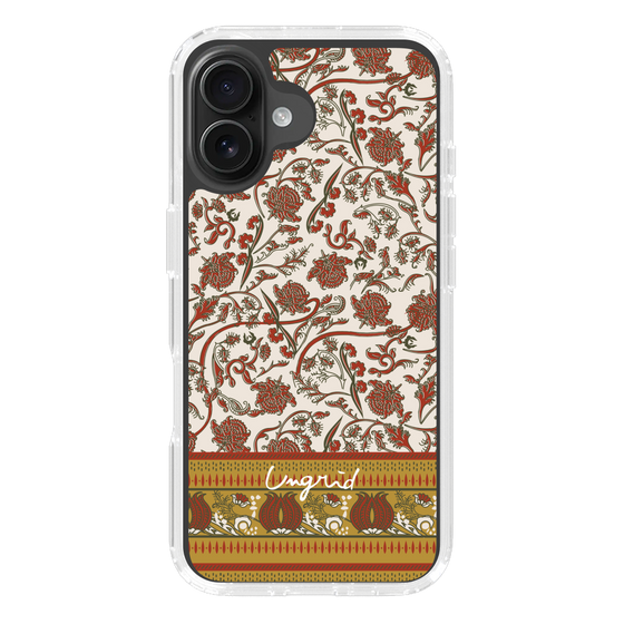 Slim Protection Case［ Ungrid - VintageFlower - Red ］