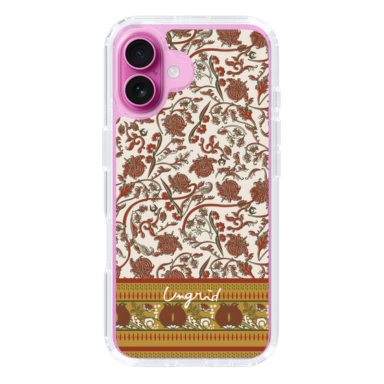 Slim Protection Case［ Ungrid - VintageFlower - Red ］