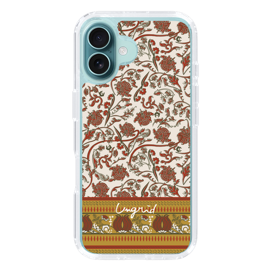 Slim Protection Case［ Ungrid - VintageFlower - Red ］