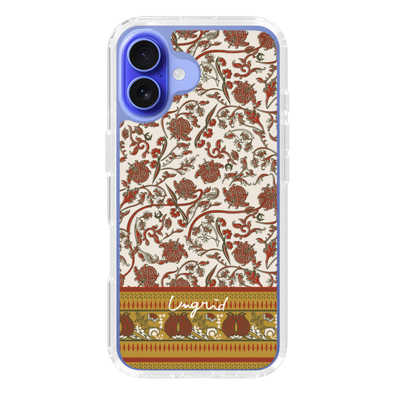 Slim Protection Case［ Ungrid - VintageFlower - Red ］