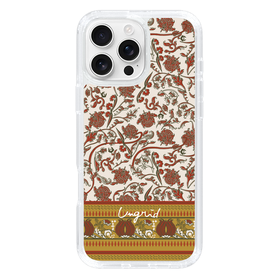 Slim Protection Case［ Ungrid - VintageFlower - Red ］