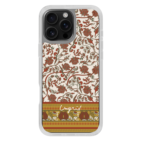 Slim Protection Case［ Ungrid - VintageFlower - Red ］