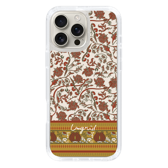 Slim Protection Case［ Ungrid - VintageFlower - Red ］