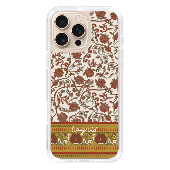 Slim Protection Case［ Ungrid - VintageFlower - Red ］