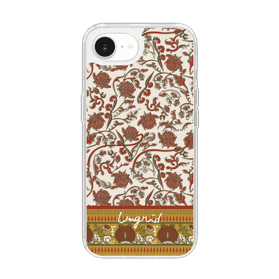 Slim Protection Case［ Ungrid - VintageFlower - Red ］