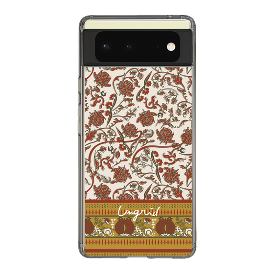 Slim Protection Case［ Ungrid - VintageFlower - Red ］