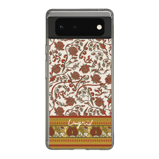 Slim Protection Case［ Ungrid - VintageFlower - Red ］