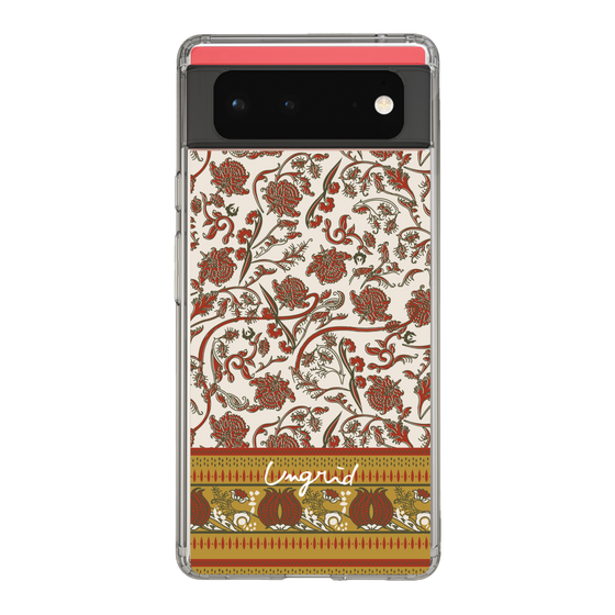 Slim Protection Case［ Ungrid - VintageFlower - Red ］