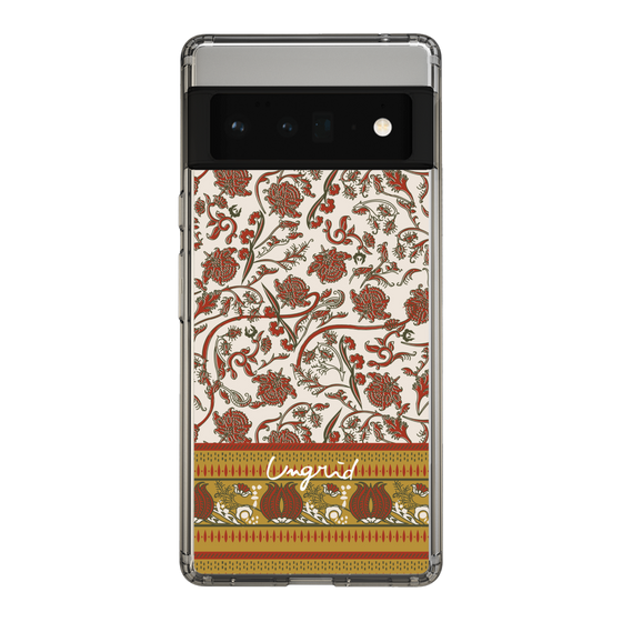 Slim Protection Case［ Ungrid - VintageFlower - Red ］