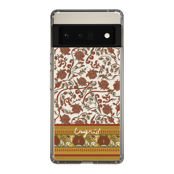 Slim Protection Case［ Ungrid - VintageFlower - Red ］