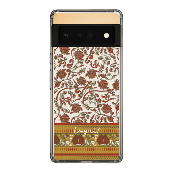 Slim Protection Case［ Ungrid - VintageFlower - Red ］