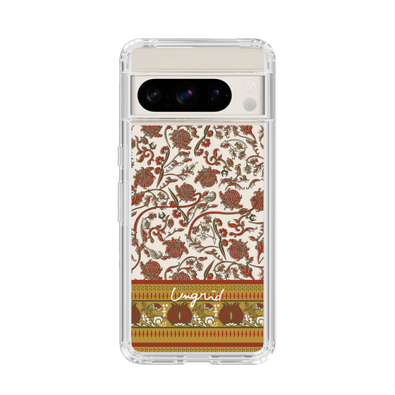 Slim Protection Case［ Ungrid - VintageFlower - Red ］
