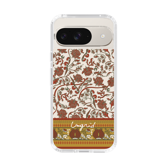 Slim Protection Case［ Ungrid - VintageFlower - Red ］