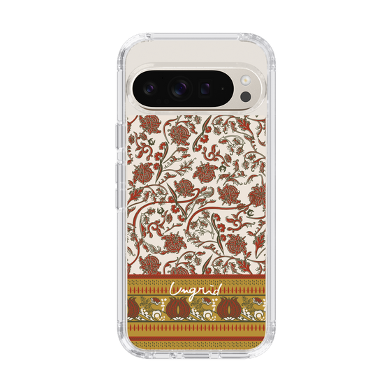 Slim Protection Case［ Ungrid - VintageFlower - Red ］