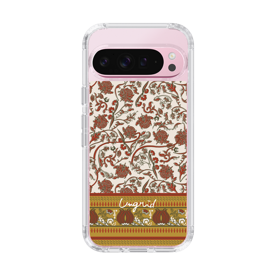 Slim Protection Case［ Ungrid - VintageFlower - Red ］