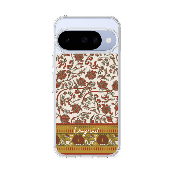 Slim Protection Case［ Ungrid - VintageFlower - Red ］