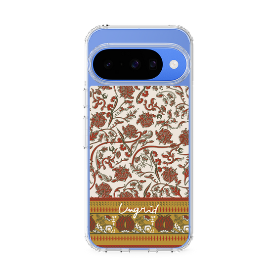 Slim Protection Case［ Ungrid - VintageFlower - Red ］