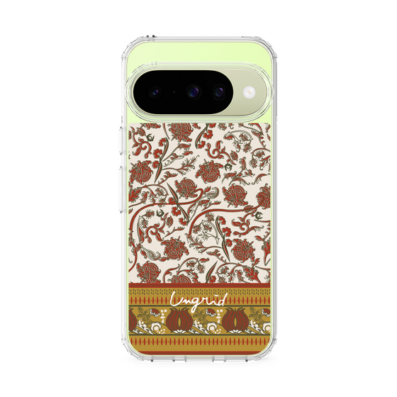 Slim Protection Case［ Ungrid - VintageFlower - Red ］