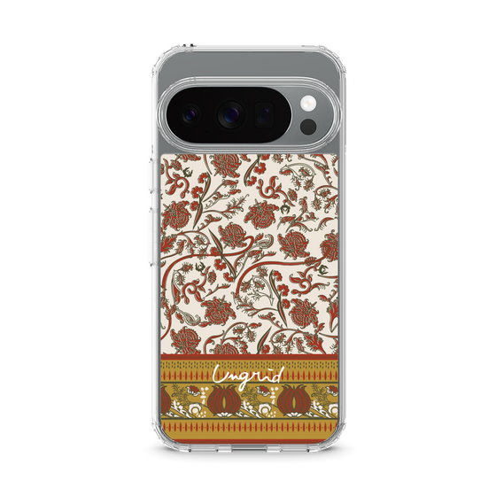 Slim Protection Case［ Ungrid - VintageFlower - Red ］
