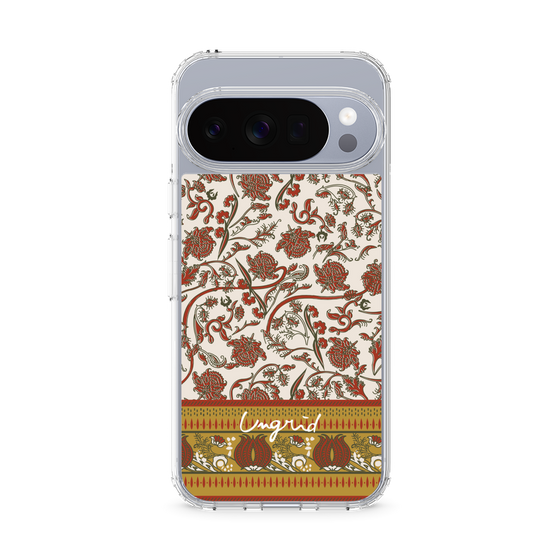 Slim Protection Case［ Ungrid - VintageFlower - Red ］