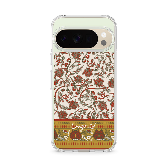 Slim Protection Case［ Ungrid - VintageFlower - Red ］
