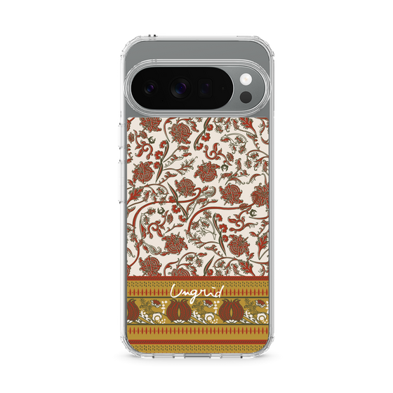 Slim Protection Case［ Ungrid - VintageFlower - Red ］