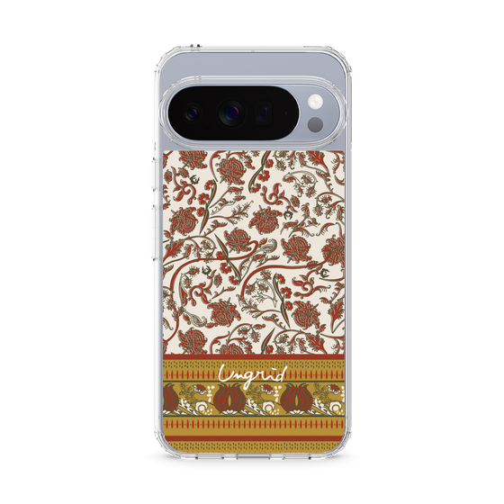 Slim Protection Case［ Ungrid - VintageFlower - Red ］