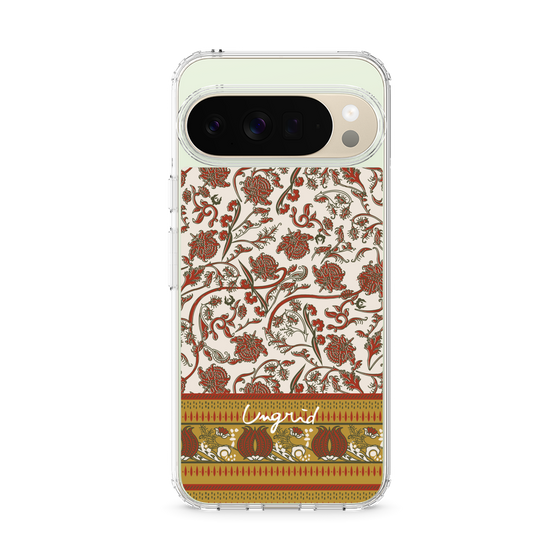 Slim Protection Case［ Ungrid - VintageFlower - Red ］